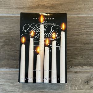 New Yankee Candles set of 7 unscented red taper candles